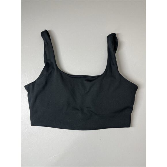 Madewell Other - Madewell MWL Flex Sports Bra Womens Small Black Square Neck Padded